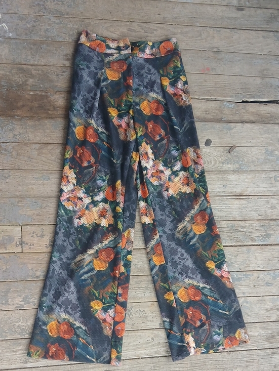 Eva Franco Pants - Anthropolgie Eva Franco "Simone" Retro 90s Style Floral  Mesh Dark  Size XS